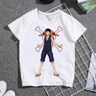 2026TT017 Summer Children's Clothing ONE PIECE ONE PIECE Japanese Anime Boys Girls t-Shirt Round Nec