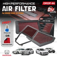 OTP WASHABLE DROP IN AIR FILTER PERFORMANCE HONDA CIVIC FD FC TURBO FB STREAM CRV 1.5 1.7 1.8 2.0 20