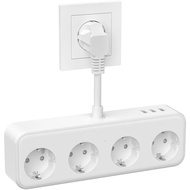 Multi Electric Socket Power Strip With 3 USB 4 AC Outlets Multiple Socket Adapter 3840W 16A Surge Pr
