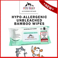 [BUNDLE DEALS] Pets Truly Hypo-Allergenic Organic Bamboo Pet Wipes [80 Sheets] Pet Grooming Wipes
