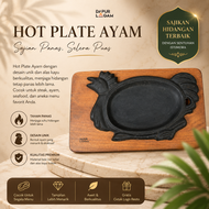 Dapur Logam Cast Iron / Hot Plate Steak Model Ayam/ Steak Hot plate