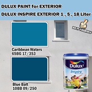 ICI DULUX INSPIRE EXTERIOR  PAINT COLLECTION 1 , 5 &amp; 18 Liter Caribbean Waters / Blue Balt