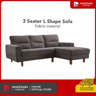 [LOCAL SELLER] DEN L SHAPE 3 SEATER FABRIC SOFA