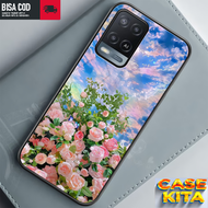 Case Oppo A54 4G casing Oppo A54 4G - Case Motif Bunga ( CASE KITA )- Pelindung Mika Hardcase Softca