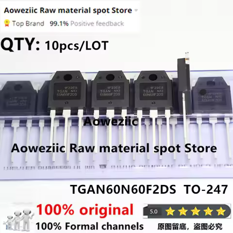 Aoweziic 2021+ 100% New Imported Original TGAN60N60FD 60N60F2DS TGAN60N60F2DS TO-247 IGBT Tube Lnver