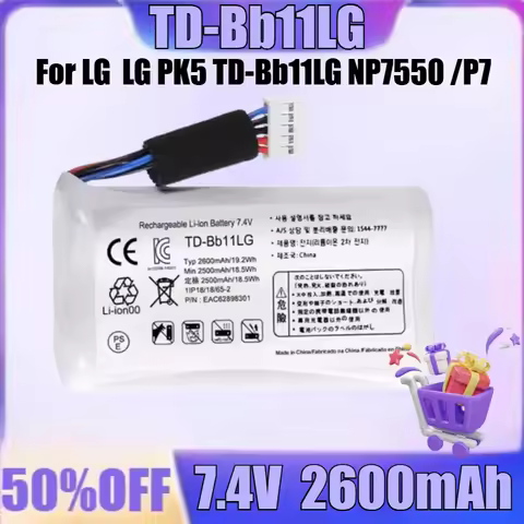 New TD-Bb11LG 7.4V 2600mAh for LG PK5 TD-Bb11LG NP7550 /P7 A1240070100 A1240230100 1544-7777 Bluetoo