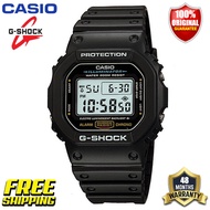 Original G-Shock DW5600 Men Women Sport Watch Japan Quartz Movement 200M Water Resistant Shockproof and Waterproof World Time LED Auto Light Gshock Man Boy Girl Sports Wrist Watches with 4 Years Official Warranty DW-5600E-1V (Ready Stock Free Shipping)