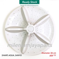 Pulsator Mesin Cuci 1 Tabung Sanyo AQUA diameter 36 cm as gigi 11 / Puly Stator Mesin Cuci SHARP sha