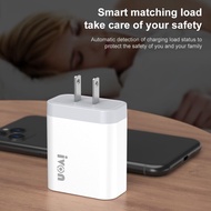 【In Stock】 IVON AD37 5A QC 3.0 Three USB Port Travel Charger US Plug