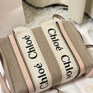 Chloé Woody Mini 帆布包 粉紅色 Chloe