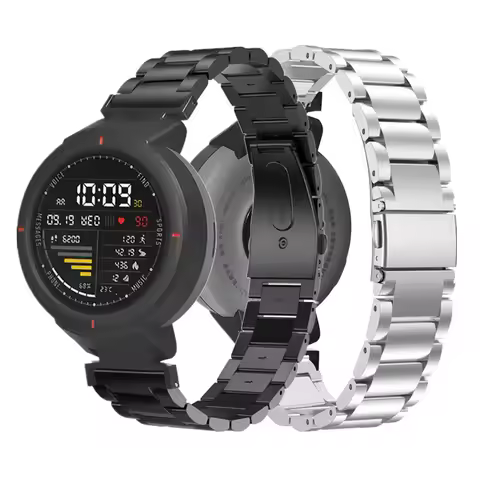 Stainless Steel Metal Strap For Amazfit Verge Lite Smart Watch Band Black Connector Bracelets For Xi