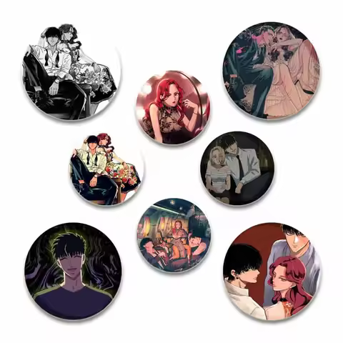 32/44/58mm Anime Yakuza Fiancé Pins Tinplate Badge DIY Cartoon Brooches for Clothes Backpack Decorat