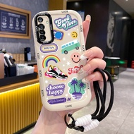 Case For Realme 5 5i 5s 6i C3 C3i Phone Choose Happy Silicone Strap Shockproof