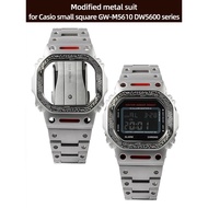 Modified metal suit for Casio small square GW-M5610 DW5600 series Relief mecha case+Stainless steel 
