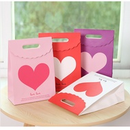 Love Motif Paper Box Bag | Goodie Bag Paper Love | Paper Hampers Bag | Valentine Love Paper Souvenir Bag