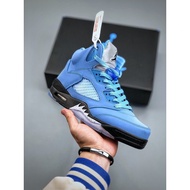 【Ua 】 Unisex NK,AJ 5 College Blue AJ5 basketball shoes men sneakers women couple standard size: 35-4