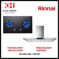 RINNAI RH-C249-SSR CHIMNEY HOOD + RB-72G 2 BURNER BUILT-IN HOB BUNDLE