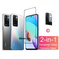 Xiaomi Redmi10 Tempered Glass Full Cover Screen Protector For Redmi 10 Note 10 5G 10S 9T 9S 9 8 Pro Red Mi 9T 9A 9C Screen Protector and Camera Lens Glass Protector