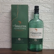 Botol bekas miras Singleton 15 Glendullan 1 Liter