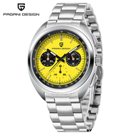 PAGANI DESIGN 2025ใหม่นาฬิกาควอตซ์หรูหราสำหรับโครโนกราฟชายนาฬิกาข้อมือกันน้ำสายเหล็กสแตนเลส Sappphir