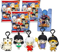 Inuyasha Blind Bag Party Favor 3 Pack - Bundle with 3 Inuyasha Keychain Mystery Figures Plus My Hero Academia Wallet | Inuyasha Bag Clips for Kids, Inuyasha Keychain Set, Inuyasha Blind Bag, Inuyasha