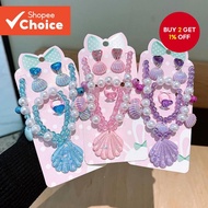 FB96-2-Fish Tail Necklace Bracelet Cross-border Jewelry Set Pearl Necklace Cartoon Pearl-BNFB96FX280