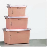 DDS - 雜物收納盒子（粉色【大號、中號、小號三件套】）#N91_016_129