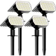 Solar Spot Lights Outdoor - 74 LED 3 Lighting Modes 2-in-1 Solar Landscape Spotlights, IP65 Waterpro