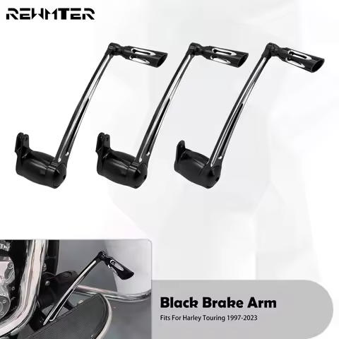 Motorcycle Brake Arm Lever Foot Pegs Footrests Brake Arm Pedal Kit For Harley Touring Road King Elec