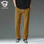 EAGLADE Jogging Sweat Jogger Pants for Men Baggy Tracksuit Man Trousers Stretchable in Brown E05