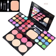 ADS Fashion Eyeshadow Palette Eye shadow+Lip Gloss+Blush Makeup Powder Palette+Puff Brush Pen Tool M