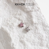 (1 Piece) Crytal Star stone earrings - Titanium F136 - Earrings store