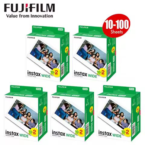 10/20/40/60/80/100 Sheets Fujiflm Instax Wide 400 Film Photo Paper 5 Inch Wide Format Wide 300 210 W