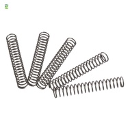 LUOLVTH 10Pcs Extended Compressed Springs, 0.6mm Wire Size Silver Compression Spring, Practical 6mm 
