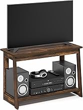 Furinno Beginning TV Stand, 2-Tier Rectangular Entertainment Center with Open Shelf, TV Console for 
