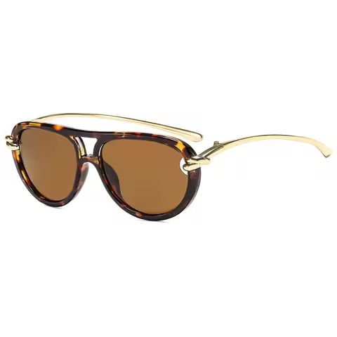 Fashionable Large-Frame Aviator Sunglasses for Men and Women, Daily Decoration, Street Photography, 