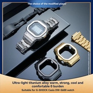 Upgraded Titanium Alloy Bezel Case + Strap Kit for Casio G-SHOCK DW5600/GW-B5600/GW-M5610/ G-5600/GL