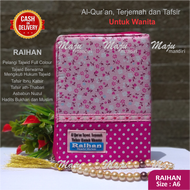 COD Al Quran Pelangi - Al Quran Terjemah Tafsir dan Tajwid untuk Wanita  - Mushaf Raihan - Al Quran Rainbow Terjemah Raihan Tajwid dan Tafsir Terjemah Resleting A6