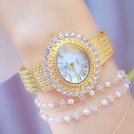 Women's Watch BS bee sister Luxury Brand Ladies Watches Gold & Silver Mesh Belt Waterproof Rhineston