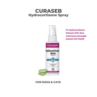 CURASEB Hydrocortisone Spray  – Instant Itch Relief for Dogs & Cats