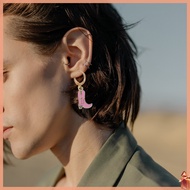 2Pairs Trendy Cowgirl Boot Dangle Earrings Premium Alloy Ear Accessories for Women Assorted Colors d