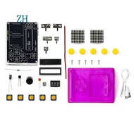 DIY 51 Single-Chip Game Pixel Game Console Production Kit DIY Welding Training Electronic Purpler Sh