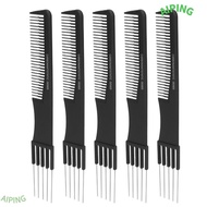 NG1ZX 10pcs Carbon Lift Teasing Combs, Black Color Fine Teeth Design Salon Teasing Back Combs, Volum