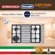 Delonghi 4 Burners Stainless Steel Gas Hob IL-419 / IL419 Electric Ignition Gas Hob / Sabaf Burner