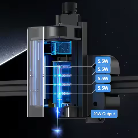 AENBUSLM Laser module 20W Built-in air blowing pump For CNC Laser Engraver Wood Cutting DIY Laser To