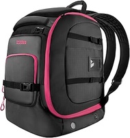 OutdoorMaster Ski Boot Bag, 65L Waterproof Ski Snowboard Boots Shoulder Pad Skiing Backpack for Helm