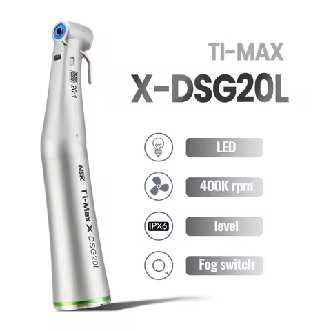 NSK Detachable External&Internal Cooling Ti-Max DSG20L Optic Fiber 20:1 Dental Surgery Implant Handp