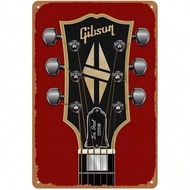 CIFbuy Vintage Metal Sign Retro Wall Decor Gibson Les Paul Custom for Bar Cafe Man Cave Studio