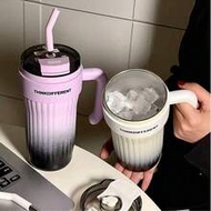 1pc, 860ml/29.08oz, Leak-Proof Knob Straw, Drop And Impact Resistant, Double-Layer Vacuum Insulation