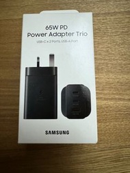 Samsung 65W PD Power Adapter Trio USB-C x 2 Ports, USB-A Port  快充旅行充電器 (三頭充)